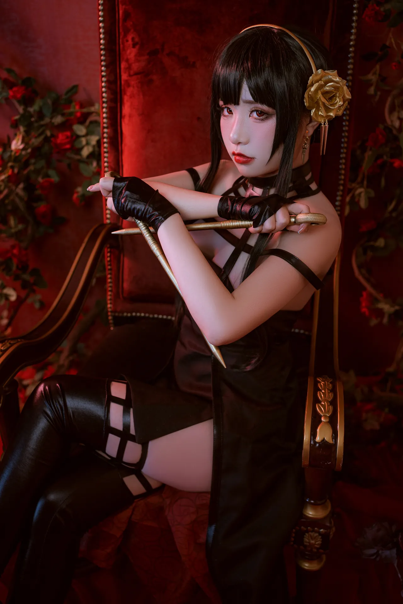 Nekokoyoshi (爆机少女喵小吉) cosplay Yor Forger - Spy x Family-erohere2.webp